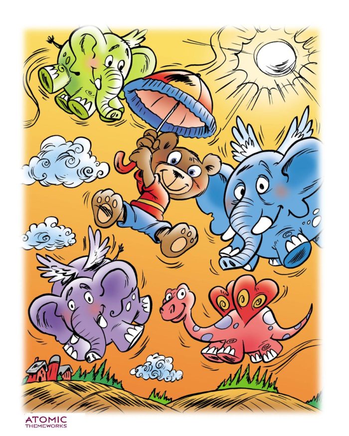 Jungle Characters Mural