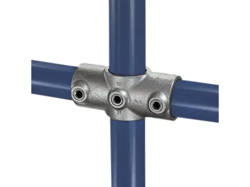 galvanized pipe clamp #26 two socket cross for 90-degree middle rail and upright connections