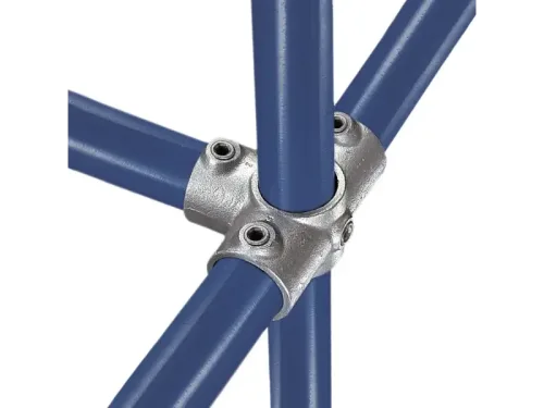 galvanized pipe clamp #35 three socket cross for upright and horizontal pipe connections