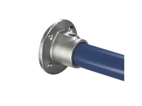 galvanized pipe clamp #61 base flange for wall and floor mounting of pipe uprights