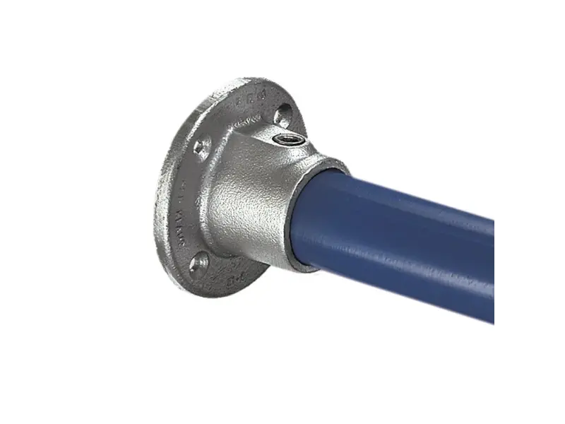 galvanized pipe clamp #61 base flange for wall and floor mounting of pipe uprights