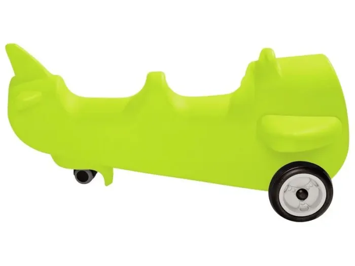 Airplane Double Pushalong green dual ride-on for toddlers supporting balance, coordination, and teamwork.
