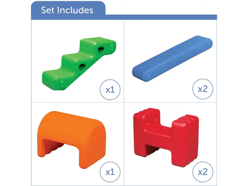 weather-resistant obstacle course encouraging climbing, balancing, and dynamic outdoor movement for early learners