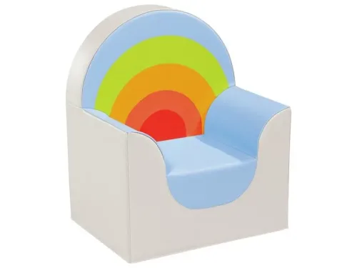 vibrant soft armchair designed for comfort and visual engagement, perfect for colourful classrooms, reading corners, and playrooms