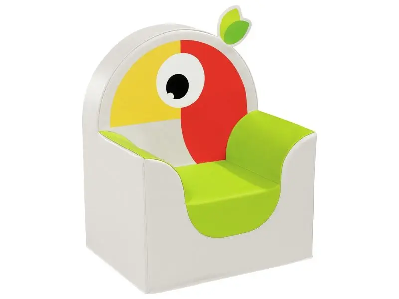 soft foam armchair featuring playful animal graphics that add colour, comfort, and imagination to reading or group play areas