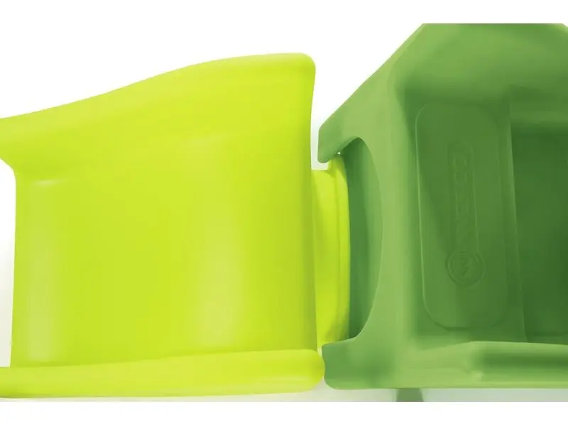 compact plastic climbing piece featuring a small slide to encourage coordination, stability, and active exploration