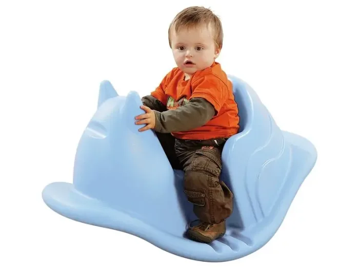 Baby Rocker plastic toddler rocker enhancing movement, rhythm, and gross motor development during play.