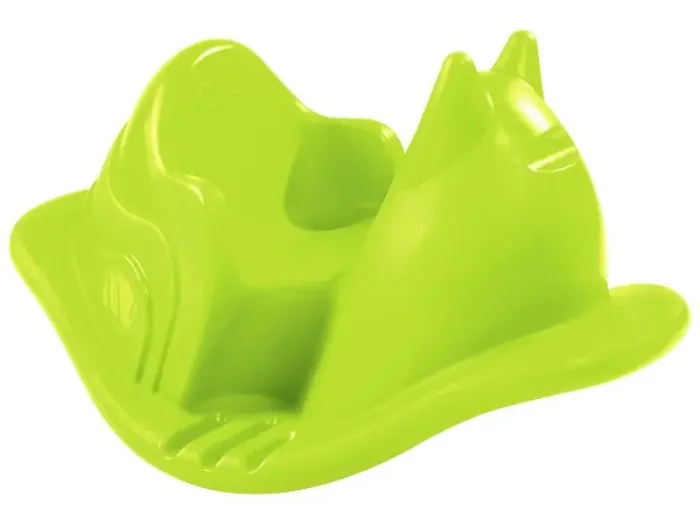 Baby Rocker green toddler rocker developing balance, coordination, and motor control through safe rocking play.