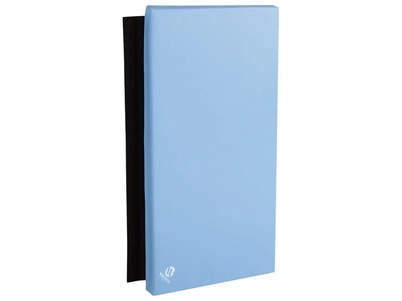 blue cushioned wall mat promoting relaxation, security, and sensory comfort within play zones