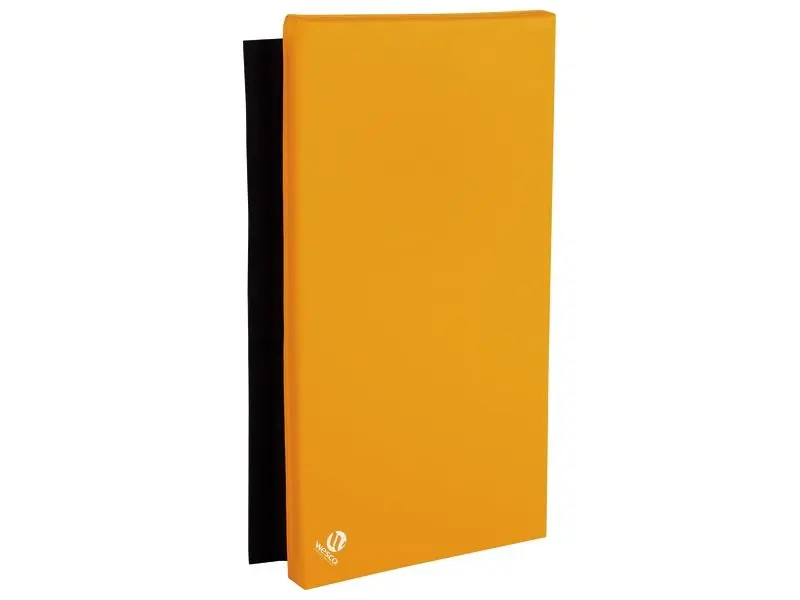 orange padded wall mat providing soft impact protection and a bright accent for sensory play areas