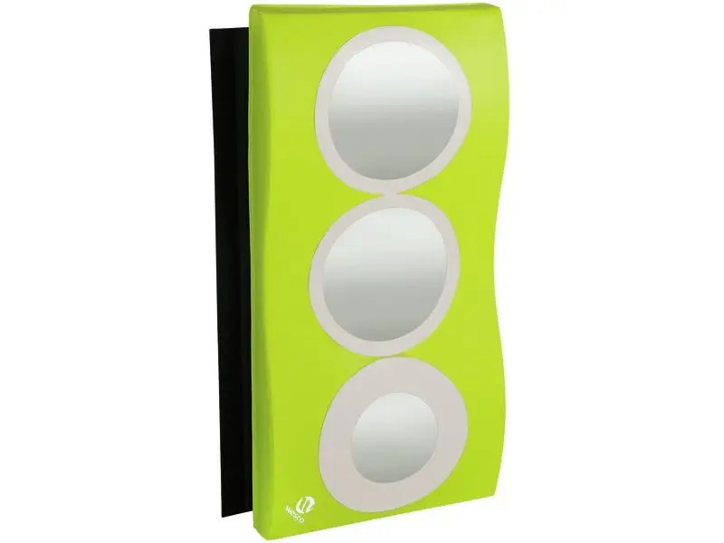 light green and ivory padded mat offering visual stimulation and safe sensory exploration for young children