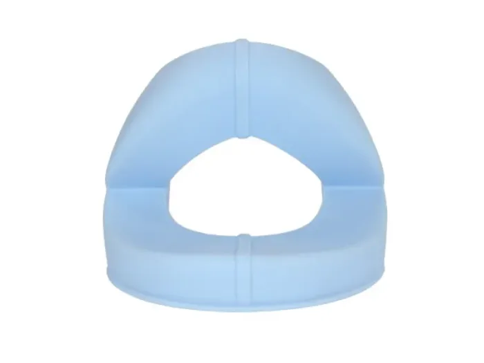 Babyboost blue ergonomic toddler seat developing coordination, strength, and sitting balance through movement.