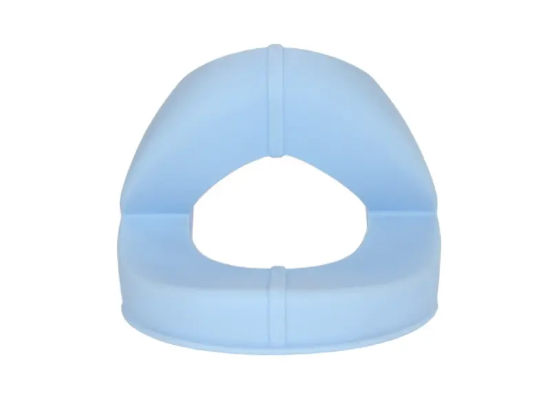 Babyboost blue ergonomic toddler seat developing coordination, strength, and sitting balance through movement.