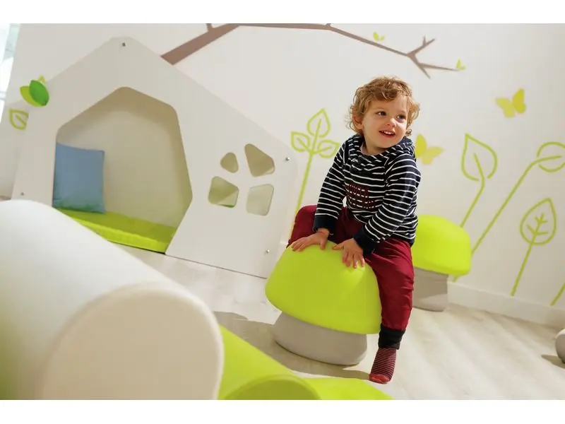 Balance Mushroom durable balance stool promoting core strength and coordination in early-learning environments.
