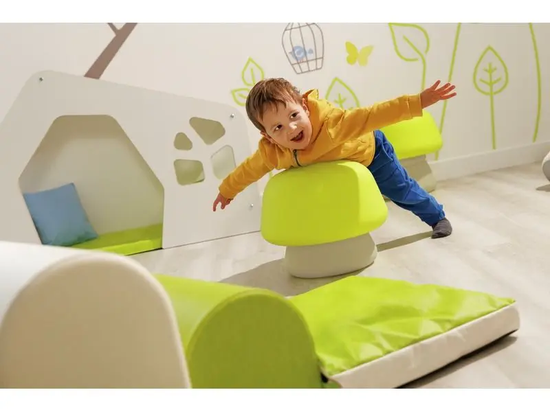 Balance Mushroom toddler balance aid supporting gross-motor control, balance, and movement confidence.