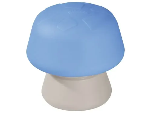 Balance Mushroom blue polyethylene stool helping children strengthen core muscles and coordination safely.