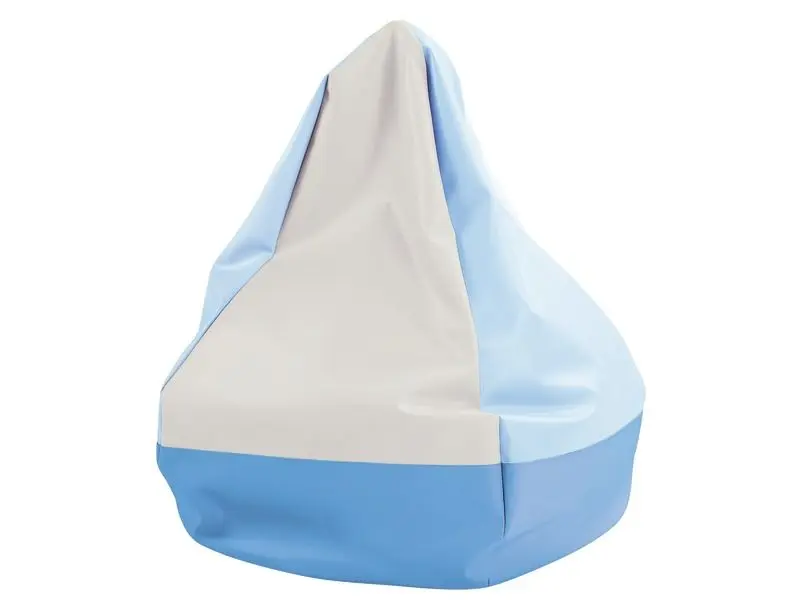 blue beanbag chair designed to enhance body awareness and sensory regulation through gentle contouring