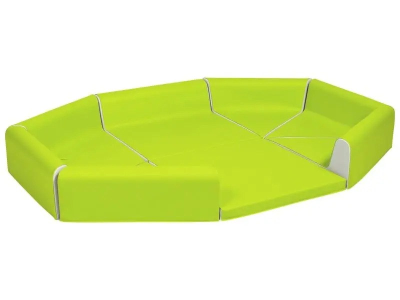 Circus Babyseat soft foam seat in green offering stable, comfortable support for babies to sit and play safely in early-learning environments.