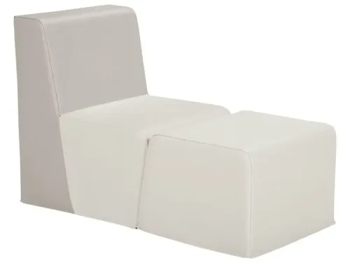 ivory soft-foam chair providing calm, neutral seating ideal for sensory rooms or modern classroom setups