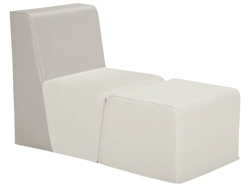 ivory soft-foam chair providing calm, neutral seating ideal for sensory rooms or modern classroom setups
