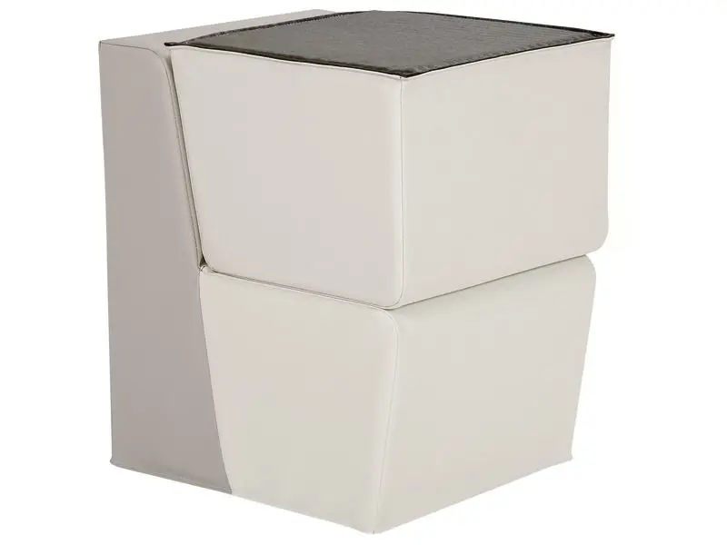 ivory folding chair shown in extended position for flexible rest or lounging in inclusive learning spaces