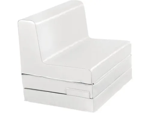 soft foam convertible chair in white providing flexible seating that supports comfort, posture, and sensory regulation