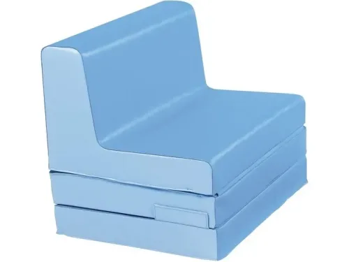 blue foam chair combining style and comfort for early learning and social seating zones