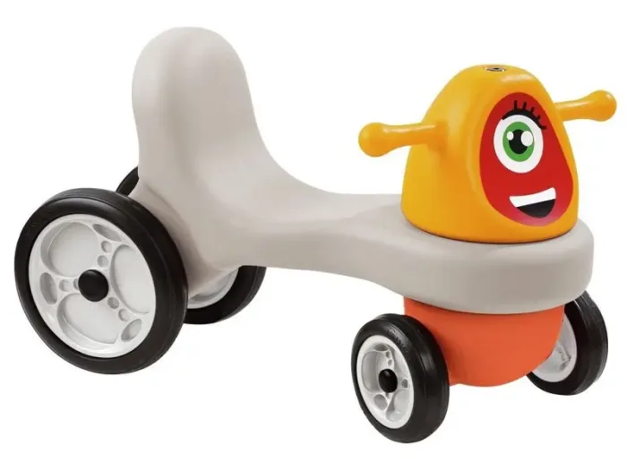 First Ride-On Set Dynamo Pushalong orange push toy for toddlers enhancing balance, mobility, and motor confidence.