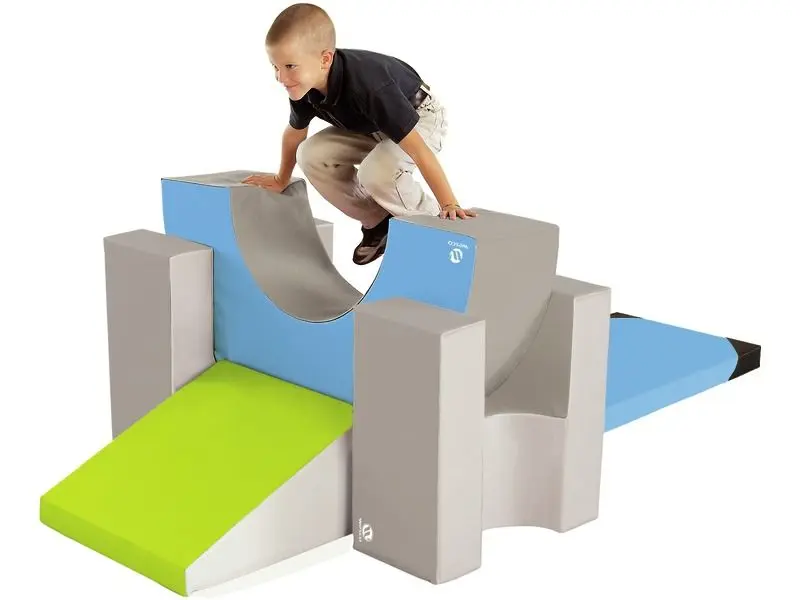 soft foam arch and block kit designed for climbing, crawling, and imaginative movement play in early learning environments