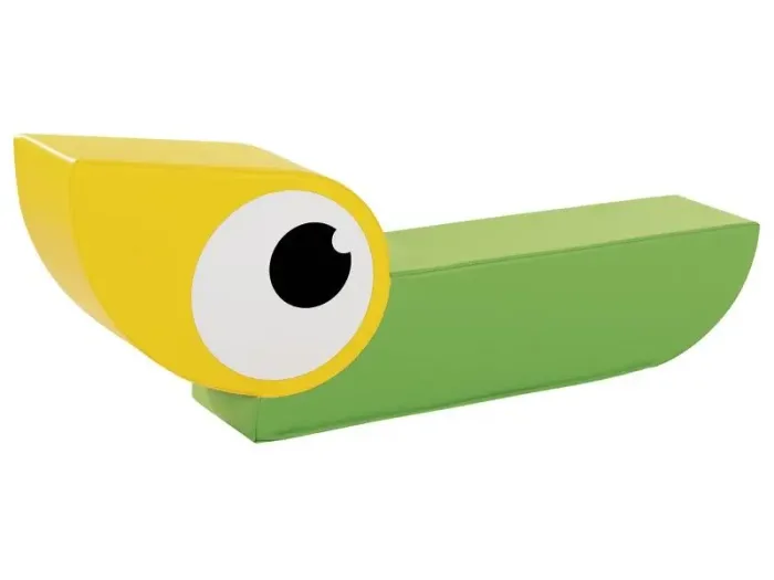 Foam Diz foam ride-on for toddlers encouraging balance, rhythm, and body awareness through playful motion.