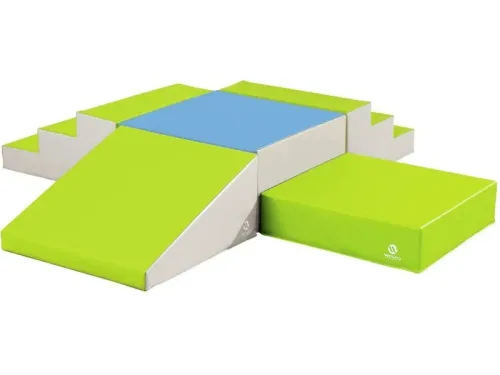 cushioned foam landing and platform kit supporting safe climbing transitions and early movement exploration
