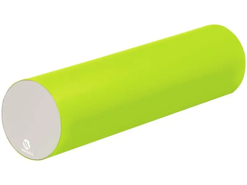 large cylindrical foam block designed for rolling, balancing, and climbing play that strengthens coordination, confidence, and gross motor skills