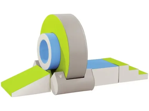 soft foam climbing kit featuring tunnels and gentle slopes to promote crawling, climbing, and imaginative exploration