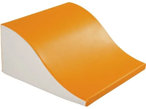 dynamic wave-shaped foam block encouraging climbing, rocking, and movement play that builds strength and balance skills