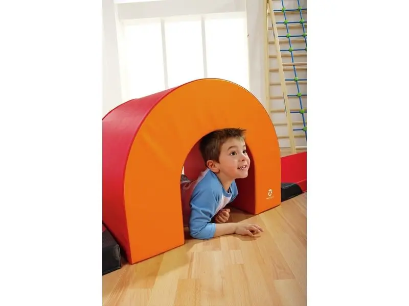 curved foam tunnel designed for imaginative movement activities that encourage confidence, coordination, and discovery