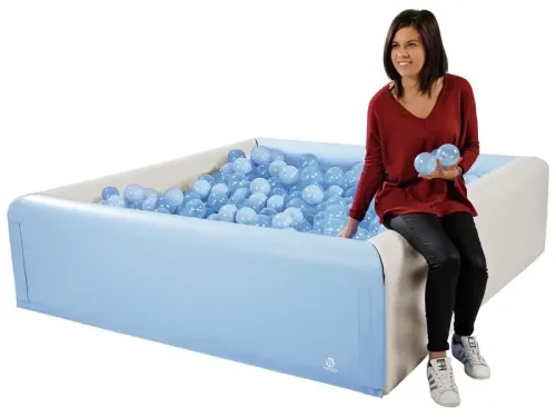 Giant Ball Pool large soft foam play pool with deep walls providing toddlers a spacious, secure area for sensory exploration and group play.