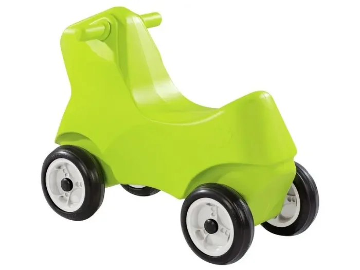 Illico Ride-On light green polyethylene ride-on for toddlers enhancing coordination and balance through safe movement.
