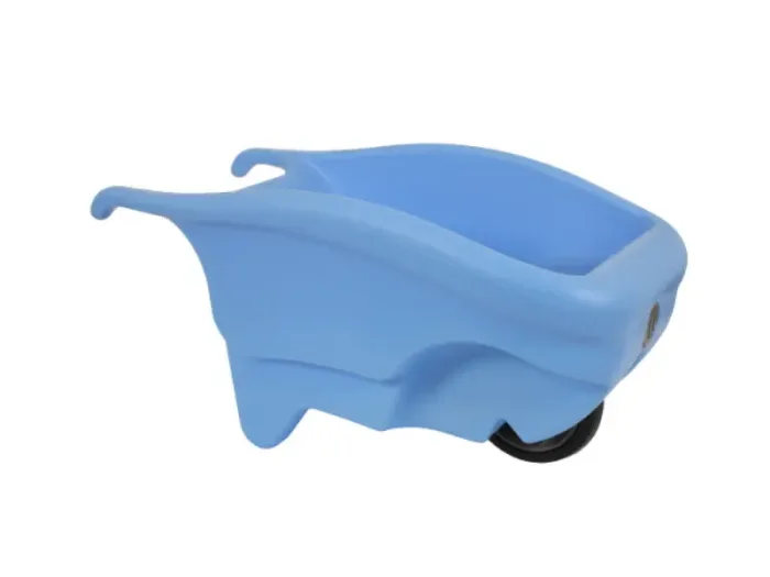 Large Wheelbarrow 1 Wheel blue toddler wheelbarrow supporting strength, balance, and imaginative outdoor activity.