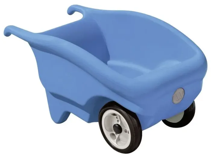 Large Wheelbarrow 2 Wheels blue double-wheel toddler cart for stable pushing, coordination, and motor development.