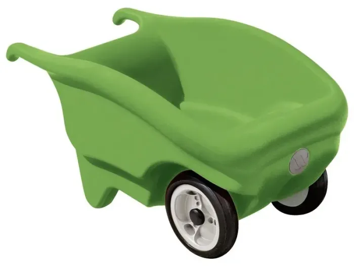 Large Wheelbarrow 2 Wheels moss green toddler wheelbarrow developing strength, balance, and movement confidence.