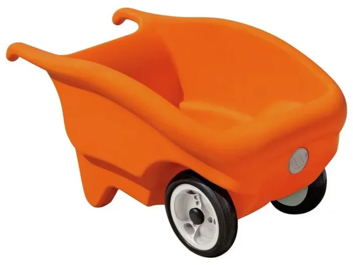 Large Wheelbarrow 2 Wheels in orange helping toddlers build balance, coordination, and strength through active play.