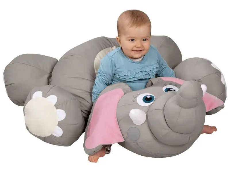 large elephant cushion combining sensory comfort with imaginative appeal for learning and therapy spaces