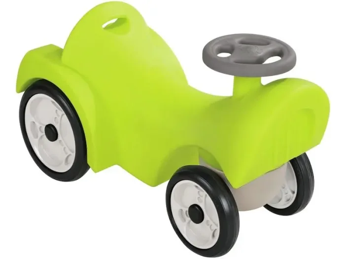 Loco Pushalong light green pushalong toy helping toddlers build balance, coordination, and body control safely.