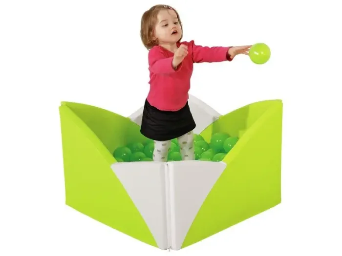 Lotus Corner Ball Pool soft foam ball pool with secure corner design ideal for early-learning and therapy environments promoting balance and movement.