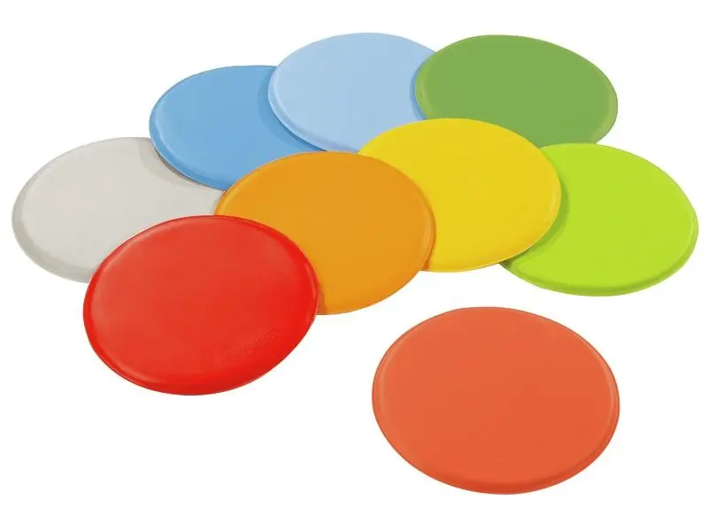 set of nine large floor cushions providing soft, supportive seating for group activities and sensory comfort