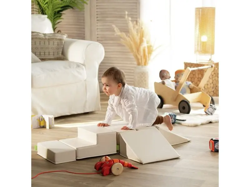 low-profile foam structures encouraging safe climbing and self-confidence in early learners