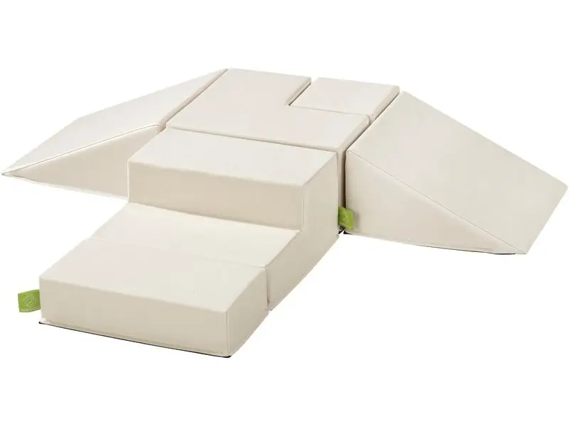 neutral sensory play set promoting mindful movement and quiet exploration in learning spaces