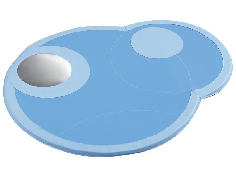 soft foam mirror mat inspired by aquatic colours to encourage sensory discovery and visual tracking