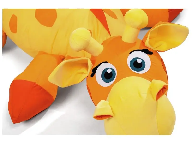 oversized animal cushion offering gentle sensory input and inviting quiet engagement
