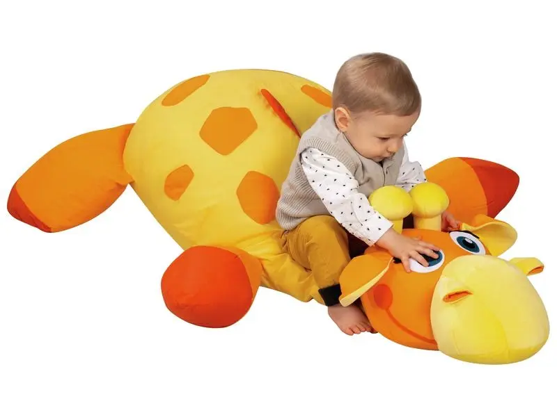 tall giraffe-shaped floor cushion providing supportive comfort for calm sensory play and relaxation